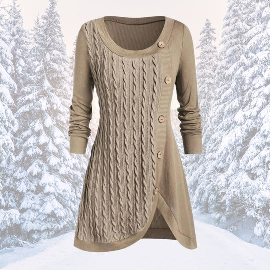Warme und elegante Strickkleid