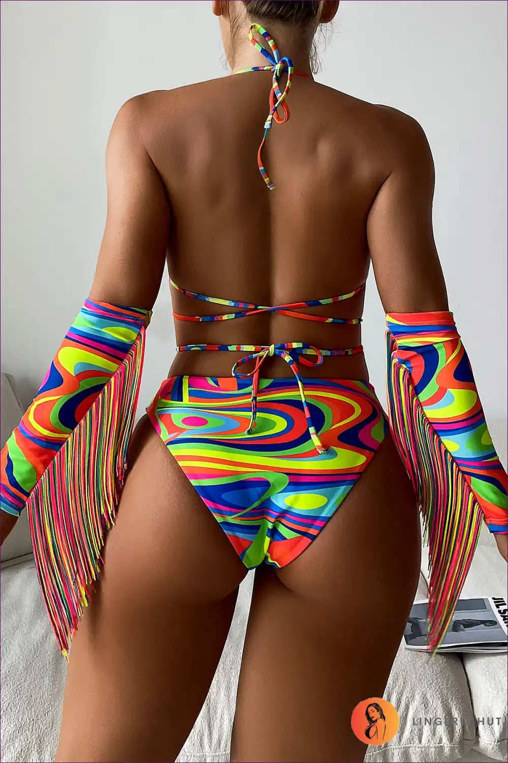 Heidi-Mode | Candy Swirl Fransen-Bikini - Stil in Farbe