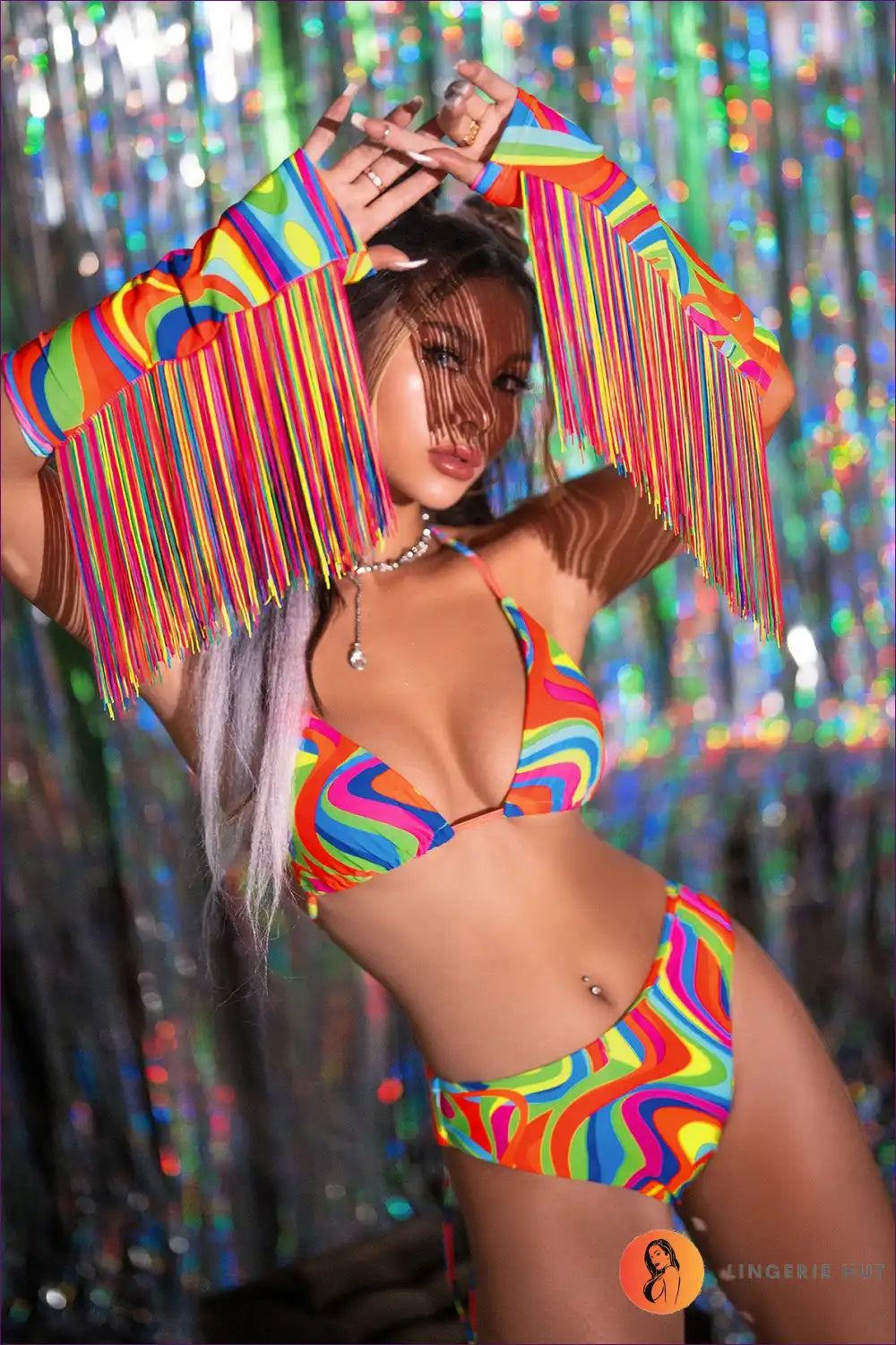 Heidi-Mode | Candy Swirl Fransen-Bikini - Stil in Farbe