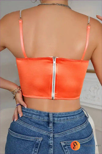 Heidi-Mode | Crystal Boning Crop-Cami - Erstrahlen Sie in Eleganz