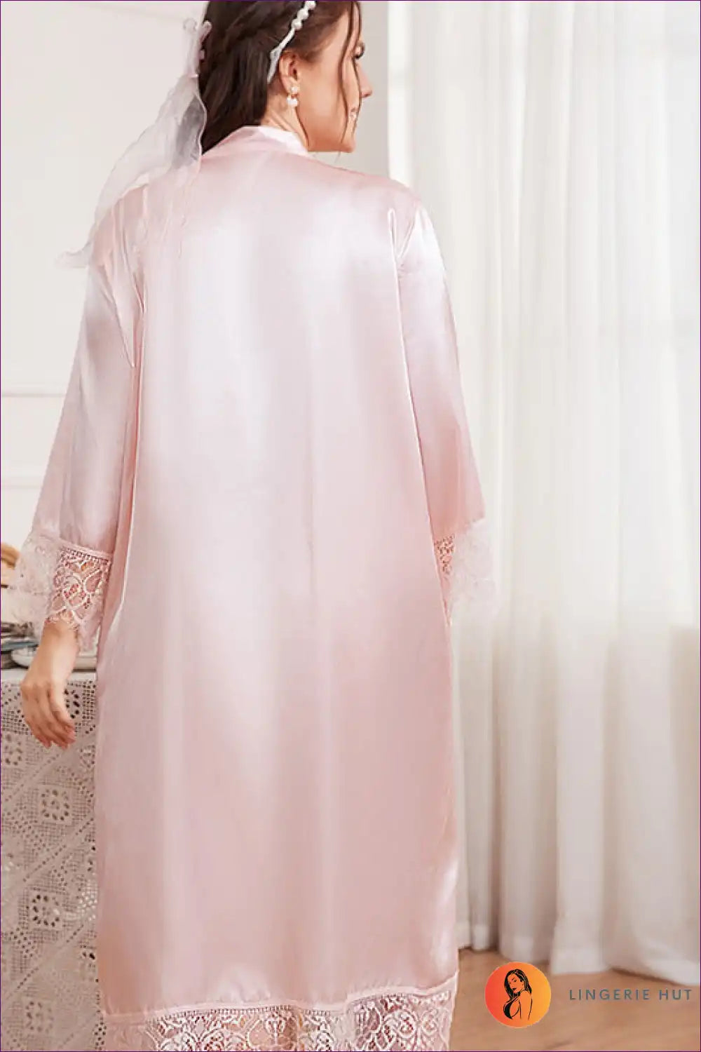 Heidi-Mode | Luxus Lounge Satin Robe - Mühelose Eleganz