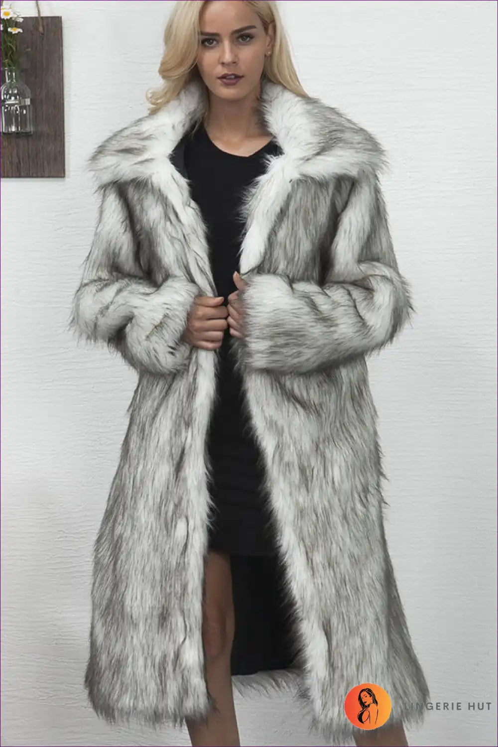 Heidi-Mode | Luxuriöser langer Kunstfellmantel - Zeitloser Winterglamour