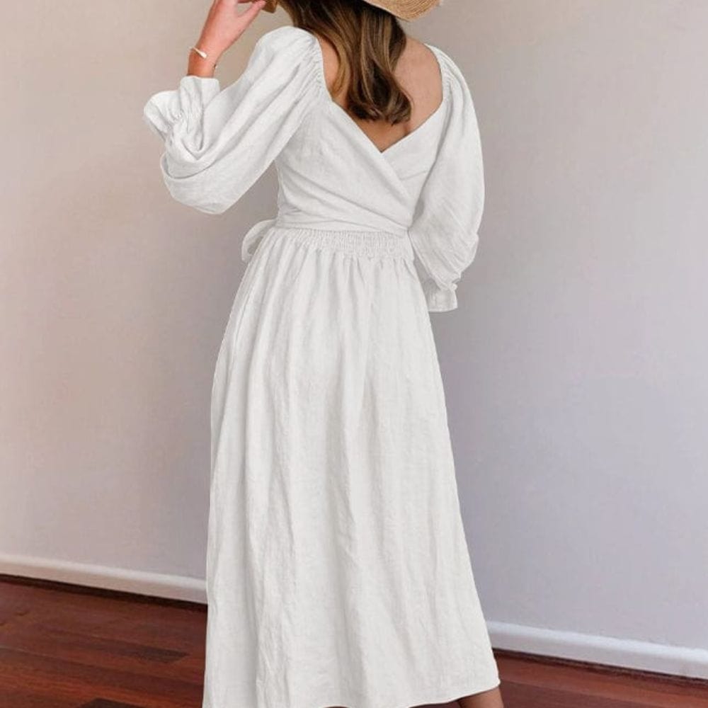 Heidi-Mode | Elegantes Off Shoulder Kleid mit Puffärmeln