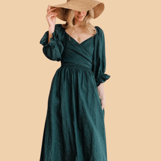 Heidi-Mode | Elegantes Off Shoulder Kleid mit Puffärmeln