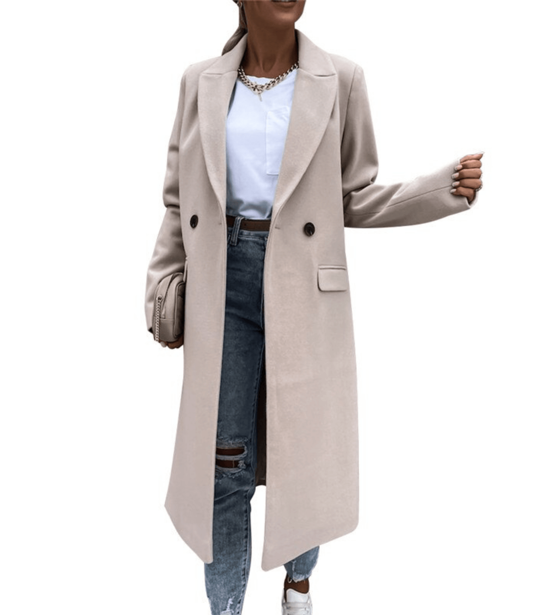 Heidi-Mode | Lockere Wolljacke mit Taschen und Knöpfen