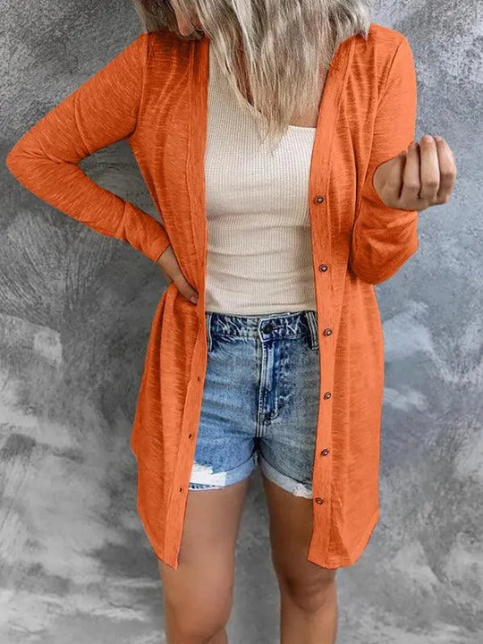 Heidi-Mode | Damen Knopf Strickjacke Pullover im Stilvollen Look