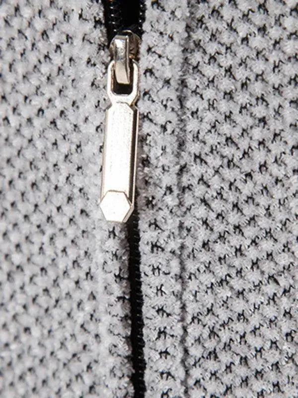 Heidi-Mode | Kapuzen Reißverschluss Männer Strickjacke Pullover