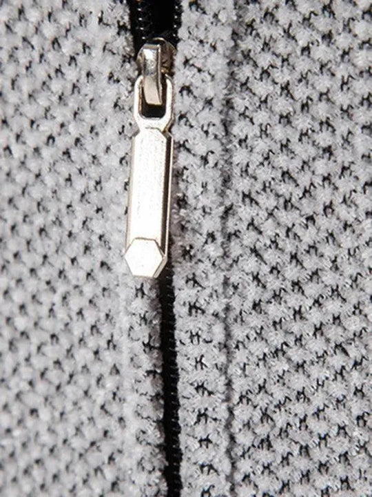 Heidi-Mode | Kapuzen Reißverschluss Männer Strickjacke Pullover