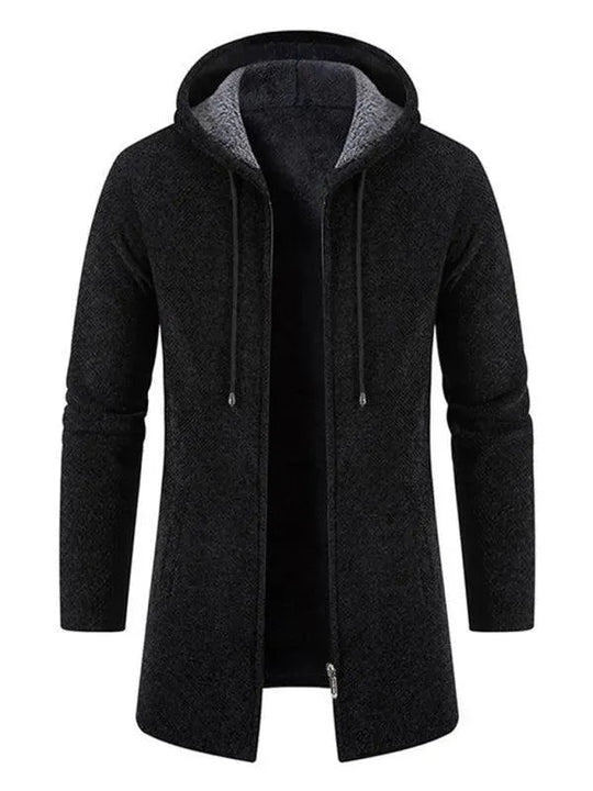 Heidi-Mode | Kapuzen Reißverschluss Männer Strickjacke Pullover