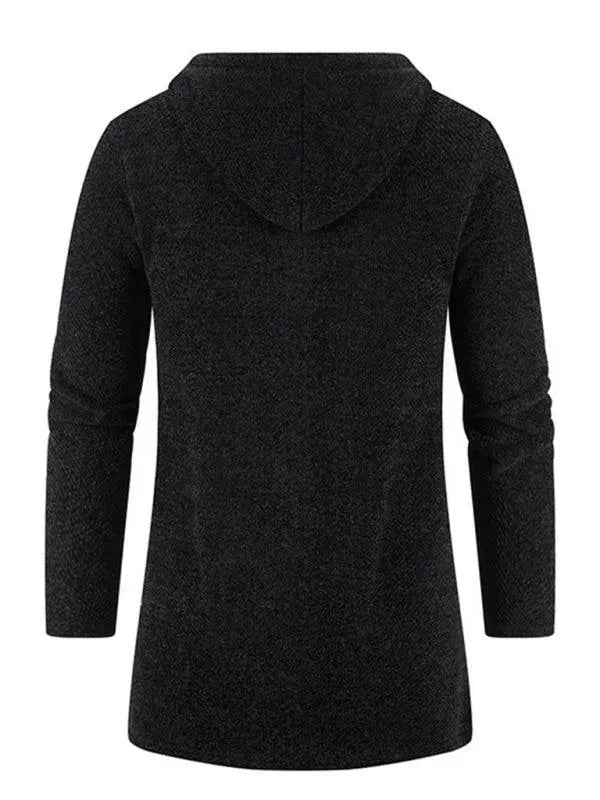 Heidi-Mode | Kapuzen Reißverschluss Männer Strickjacke Pullover