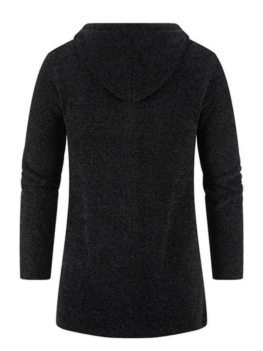 Heidi-Mode | Kapuzen Reißverschluss Männer Strickjacke Pullover
