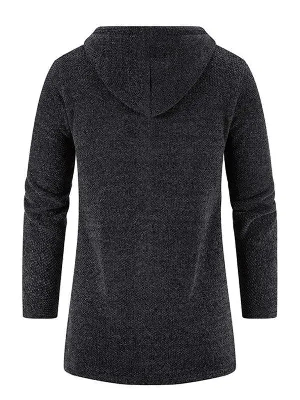 Heidi-Mode | Kapuzen Reißverschluss Männer Strickjacke Pullover