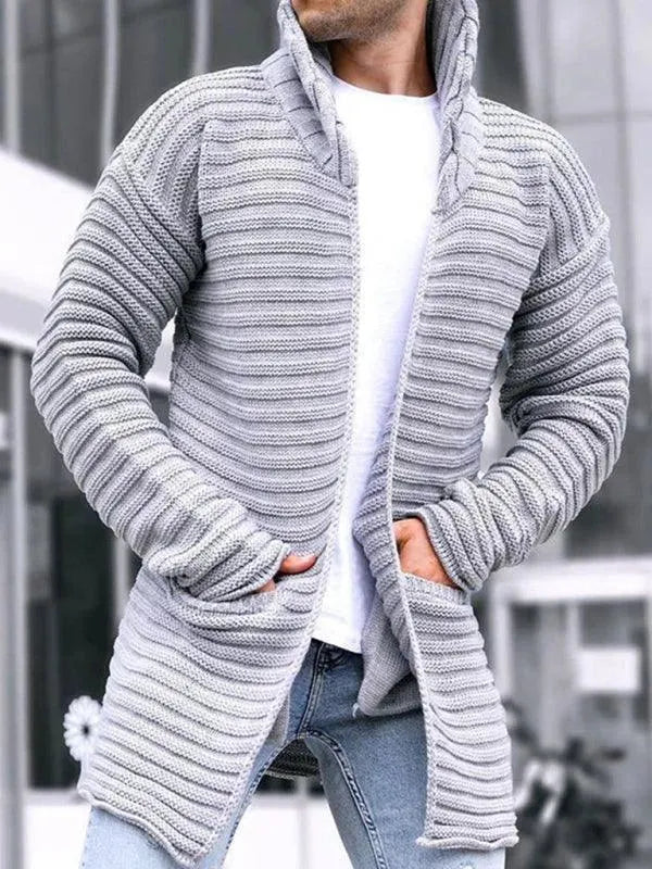Heidi-Mode | Rollkragen Herren Strickjacke Pullover