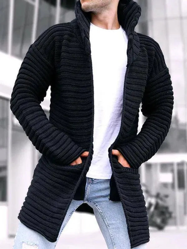 Heidi-Mode | Rollkragen Herren Strickjacke Pullover