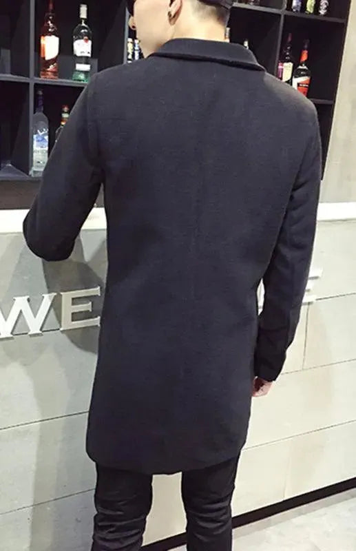 Heidi-Mode | Langer Wolliger Männer Wintermantel