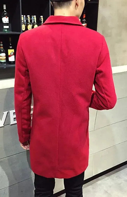 Heidi-Mode | Langer Wolliger Männer Wintermantel