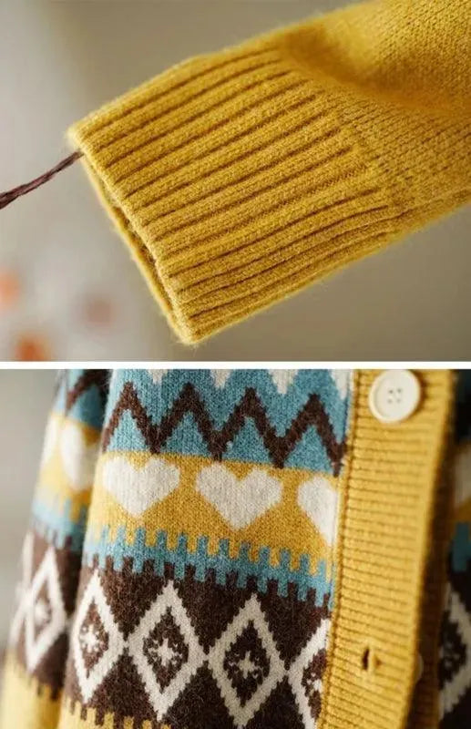 Heidi-Mode | Klassischer Damen Strickjacke Pullover