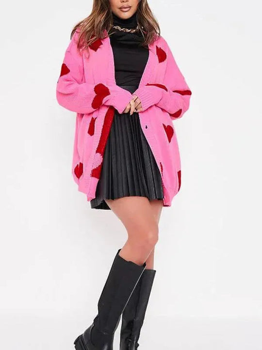 Heidi-Mode | Klassischer Strick Frauen Strickjacke Pullover