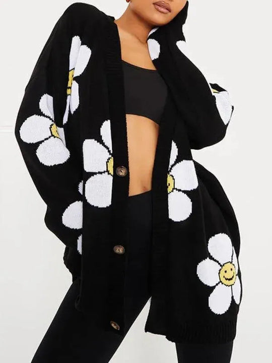 Heidi-Mode | Klassischer Strick Frauen Strickjacke Pullover