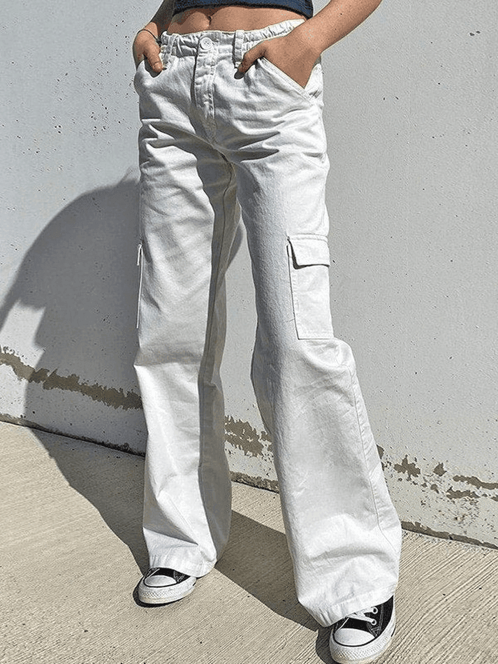 Heidi-Mode | Niedrige Taille Y2k Gerade Bein Hose