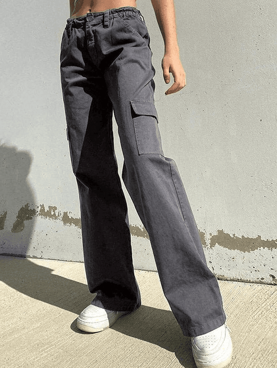Heidi-Mode | Niedrige Taille Y2k Gerade Bein Hose