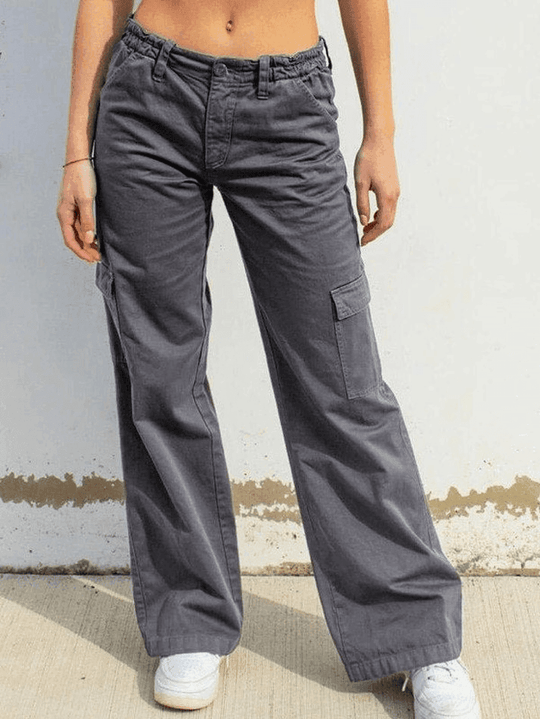 Heidi-Mode | Niedrige Taille Y2k Gerade Bein Hose