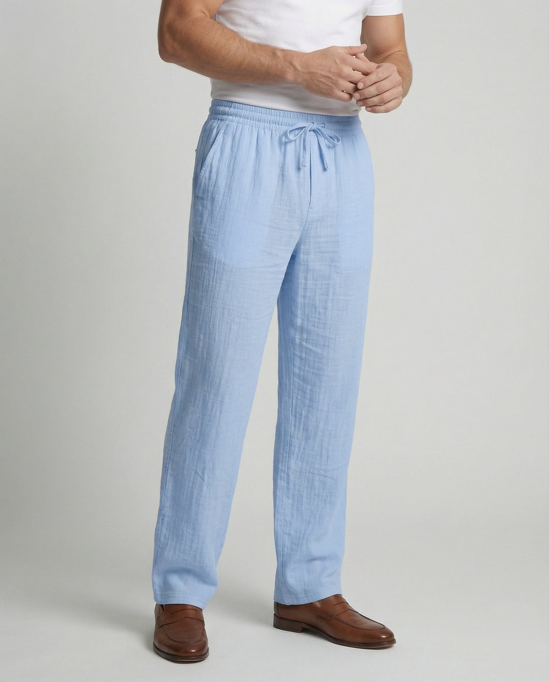 Herren lässige Leinenhose Heidi-Mode