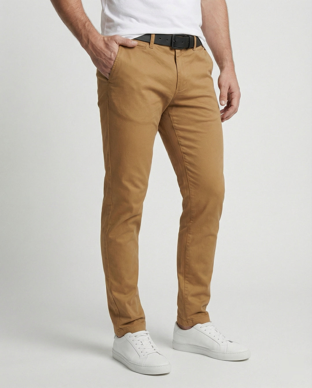 Herren Chinohose Slim Fit mit Elastikbund