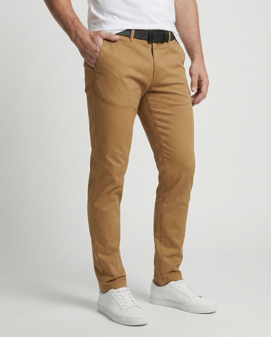 Herren Chinohose Slim Fit mit Elastikbund