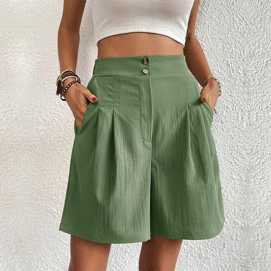 Hochtaillierte Shorts mit weitem Bein