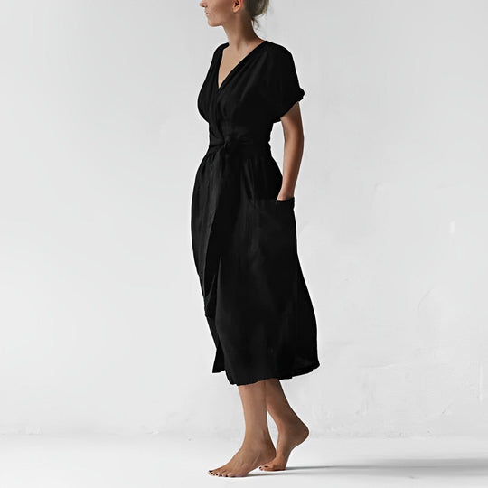 Elegantes Leinenkleid Mode