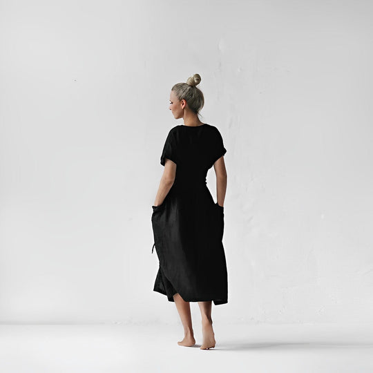 Elegantes Leinenkleid Mode
