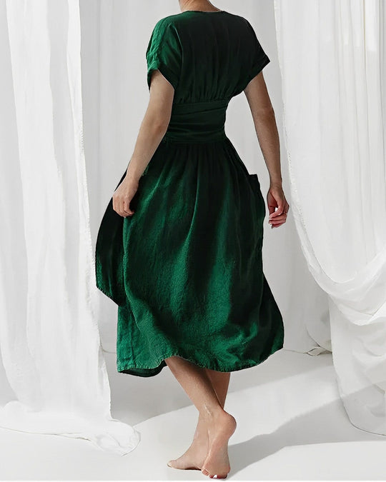Elegantes Leinenkleid Mode