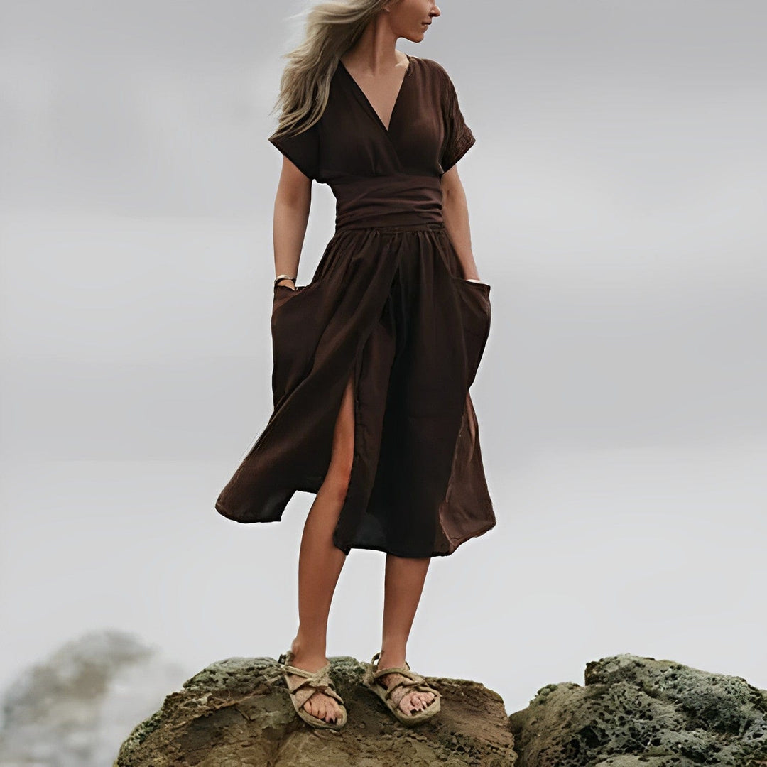 Elegantes Leinenkleid Mode