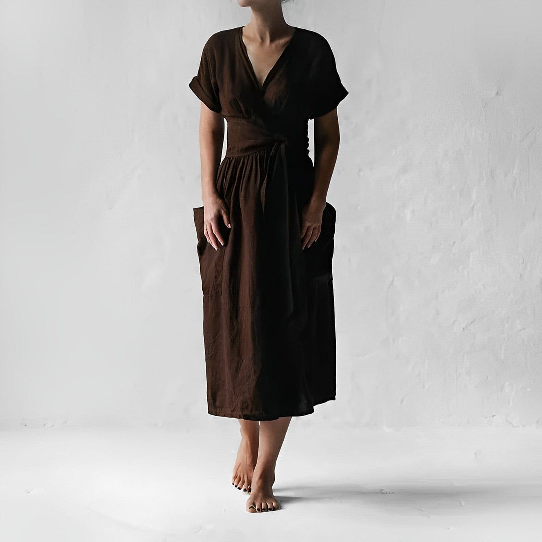 Elegantes Leinenkleid Mode