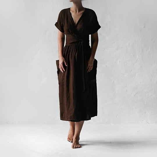 Elegantes Leinenkleid Mode