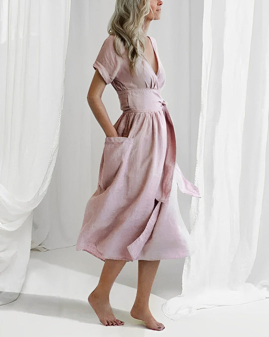 Elegantes Leinenkleid Mode