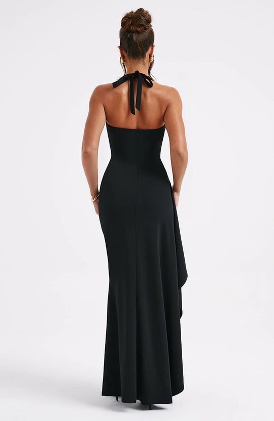 Heidi-Mode | Lange Maxikleid mit Rüschendetails