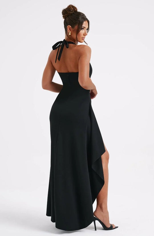 Heidi-Mode | Lange Maxikleid mit Rüschendetails