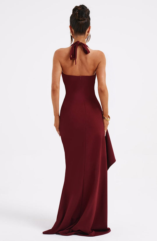 Heidi-Mode | Lange Maxikleid mit Rüschendetails