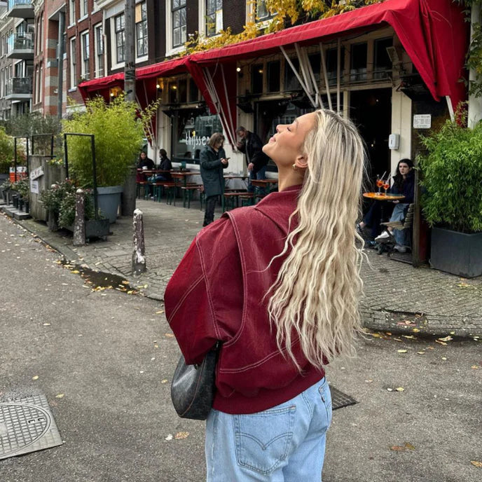 Heidi-Mode | Oversized Lederjacke
