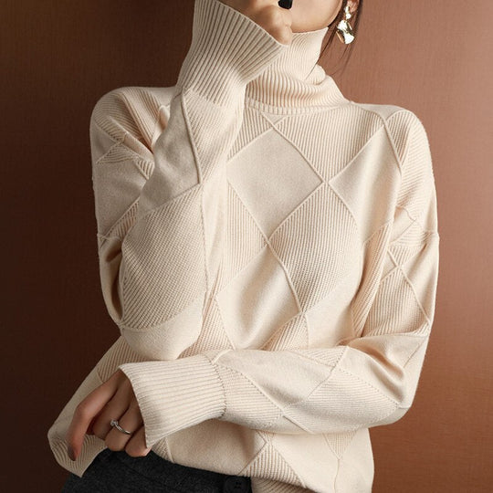 Heidi-Mode | Lässiger Strickpullover Mit Kragen