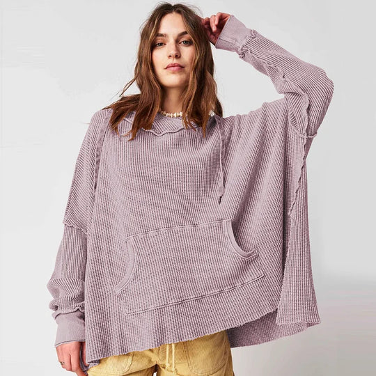 Heidi-Mode | Wafelweefsel Hoodie Met Lange Mouwen