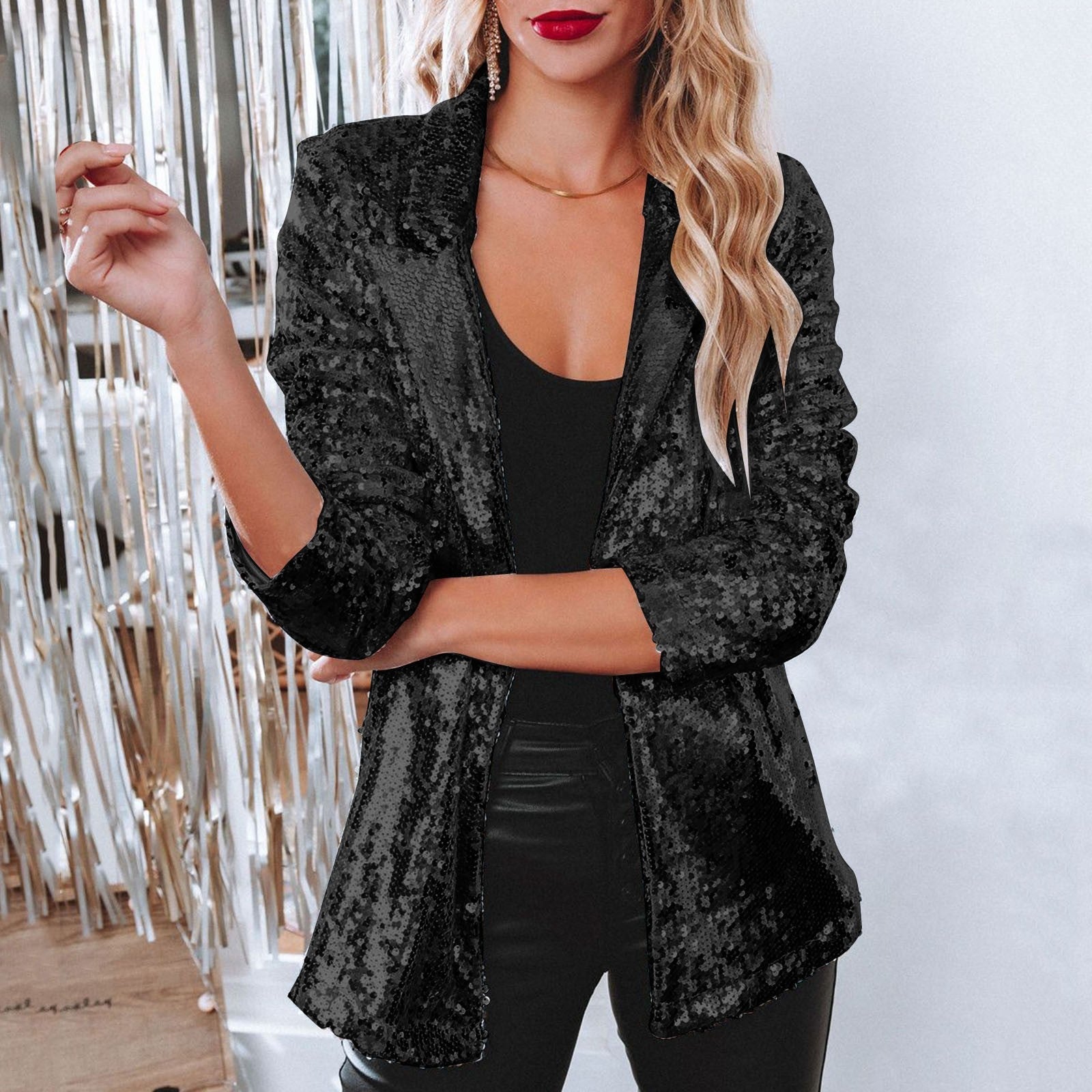 Heidi-Mode Pailletten-blazer