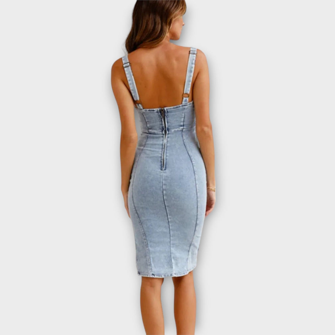 Ella - Denim-Kleid mit Trägern