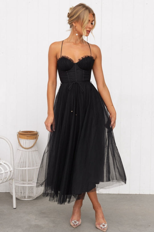 Heidi-Mode | Modernes Prinzessin Chiffon Trägerpartykleid Maxikleid