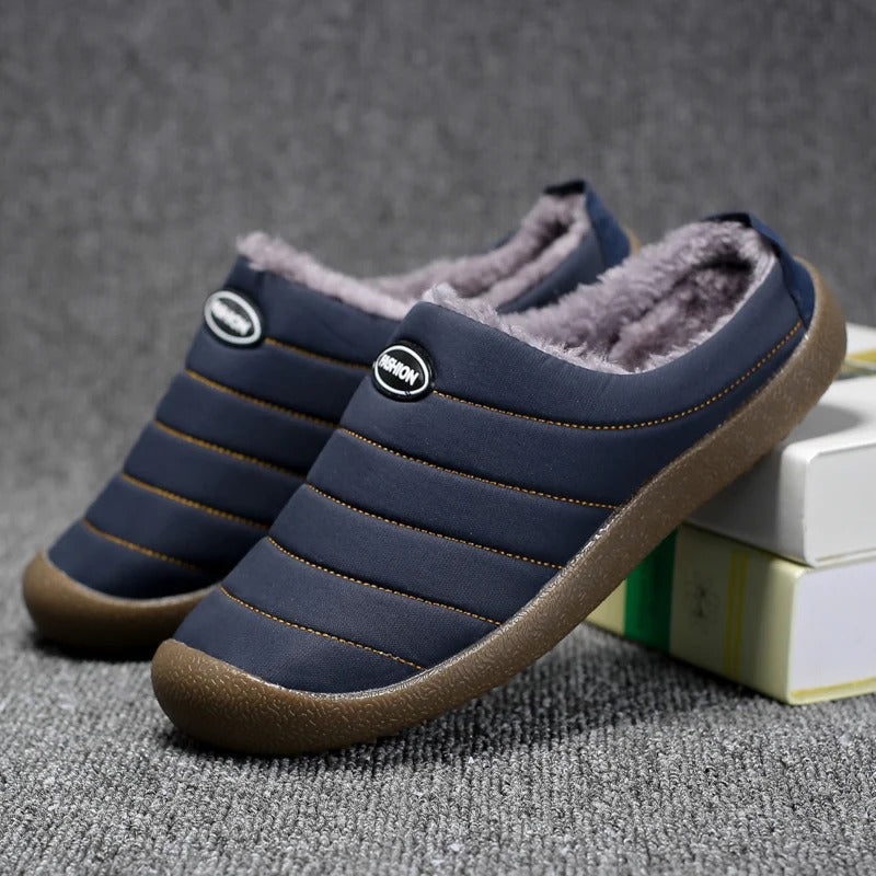 Heidi-Mode Bequeme warme Fleece-Halbschuhe für Herren