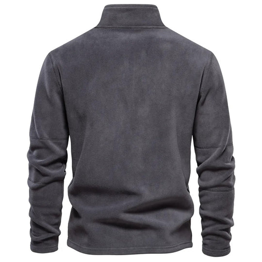 Fleece-Sweatshirt mit Reißverschluss und Kragen