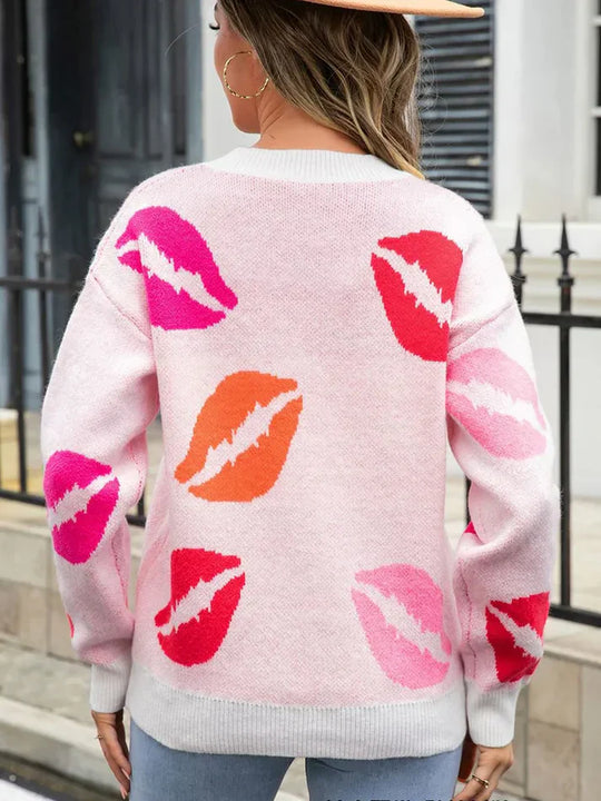 Heidi-Mode | Sweatshirt mit Lippenprint