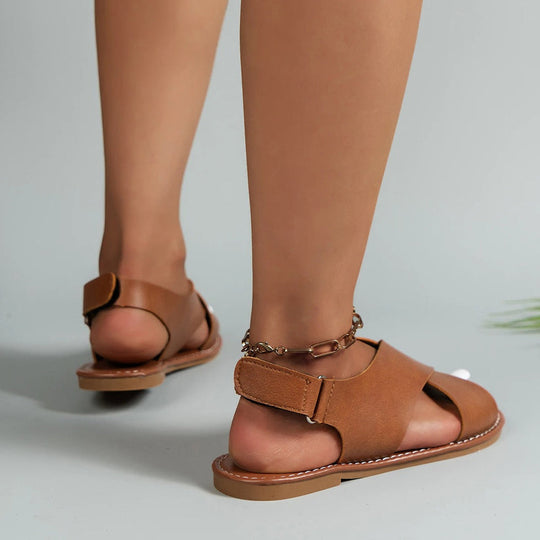 Heidi-Mode | Damen Ledersandalen mit Schnalle